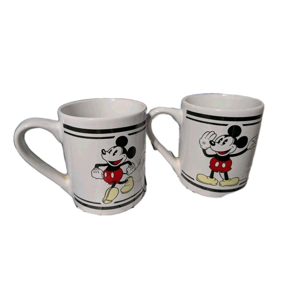 Disney Gibson Set of 2 Ceramic Mugs Mickey Mouse Dishwasher Microwave Safe
